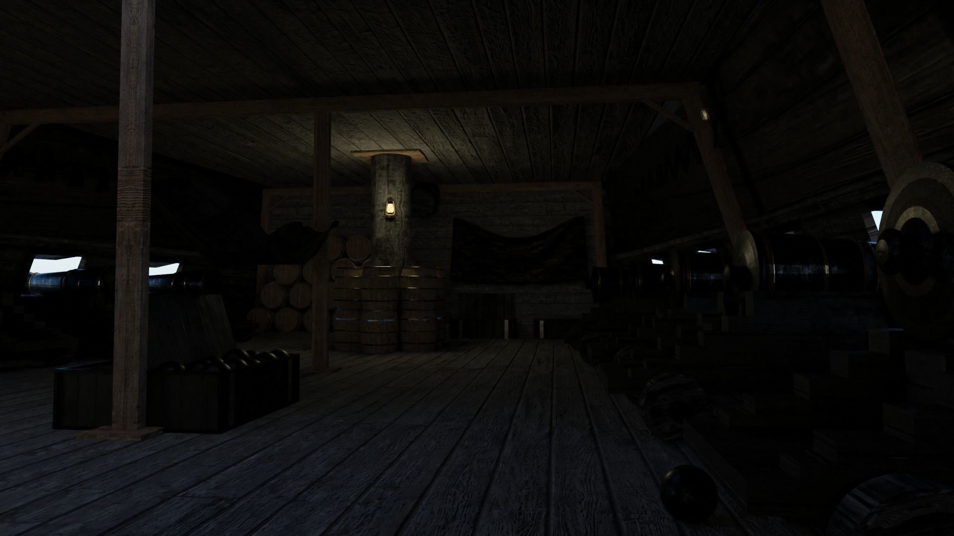 Pirates of the Caribbean game ship model 3D model 3D model_12