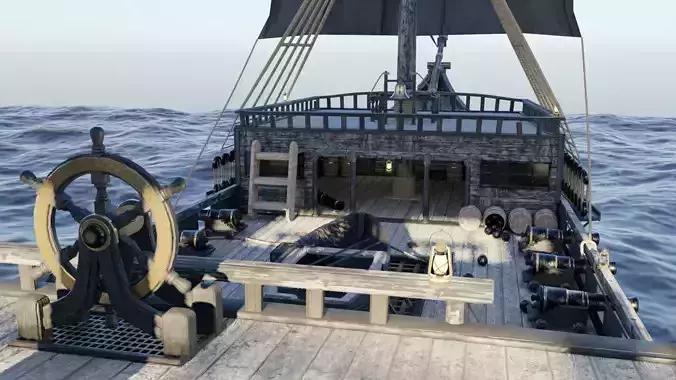 Pirates of the Caribbean game ship model 3D model 3D model