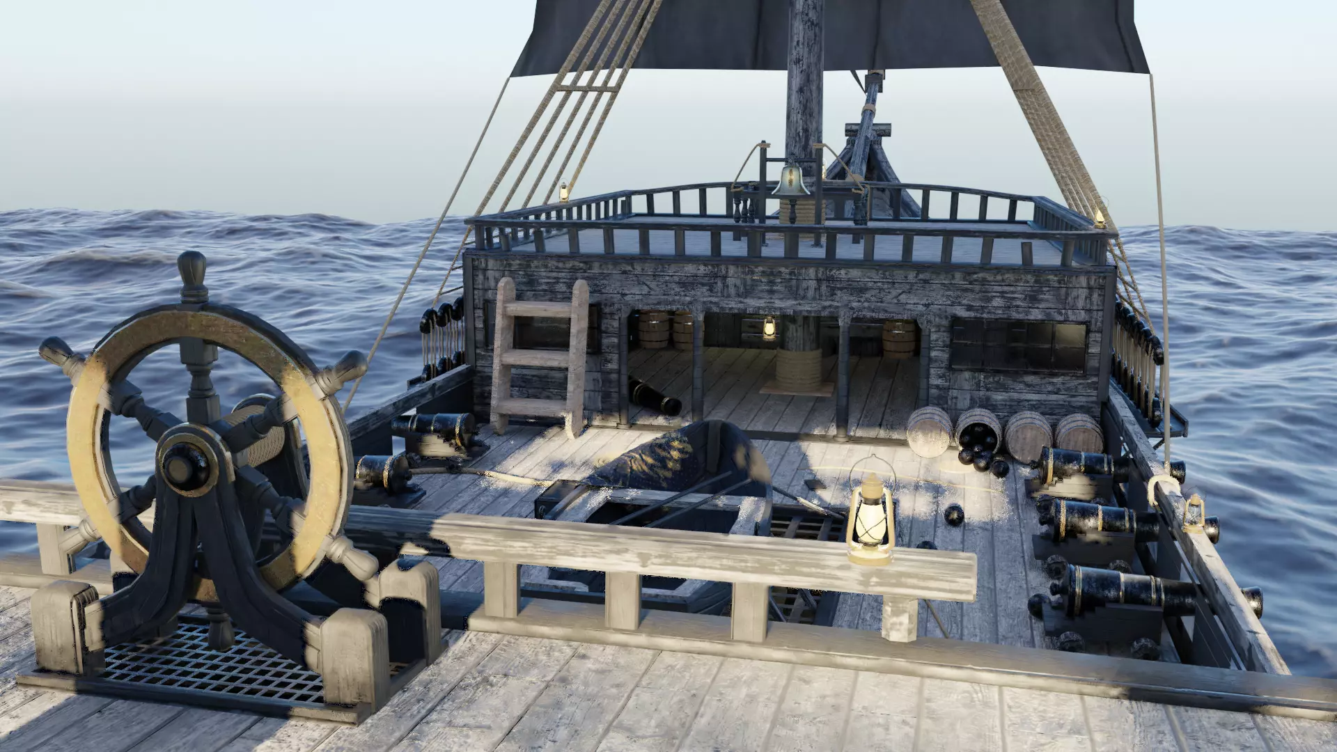 Pirates of the Caribbean game ship model 3D model 3D model_0