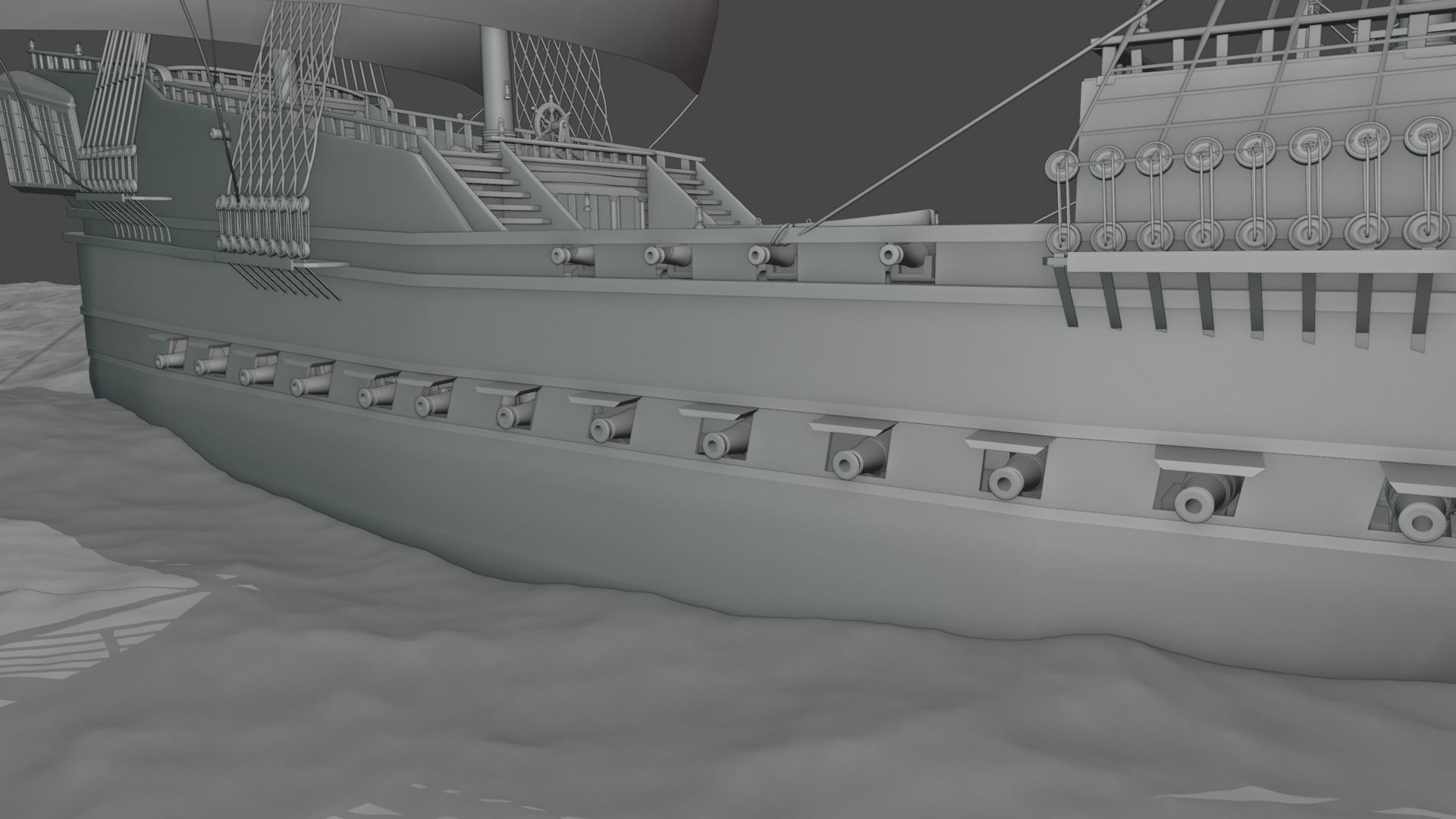 Pirates of the Caribbean game ship model 3D model 3D model_15