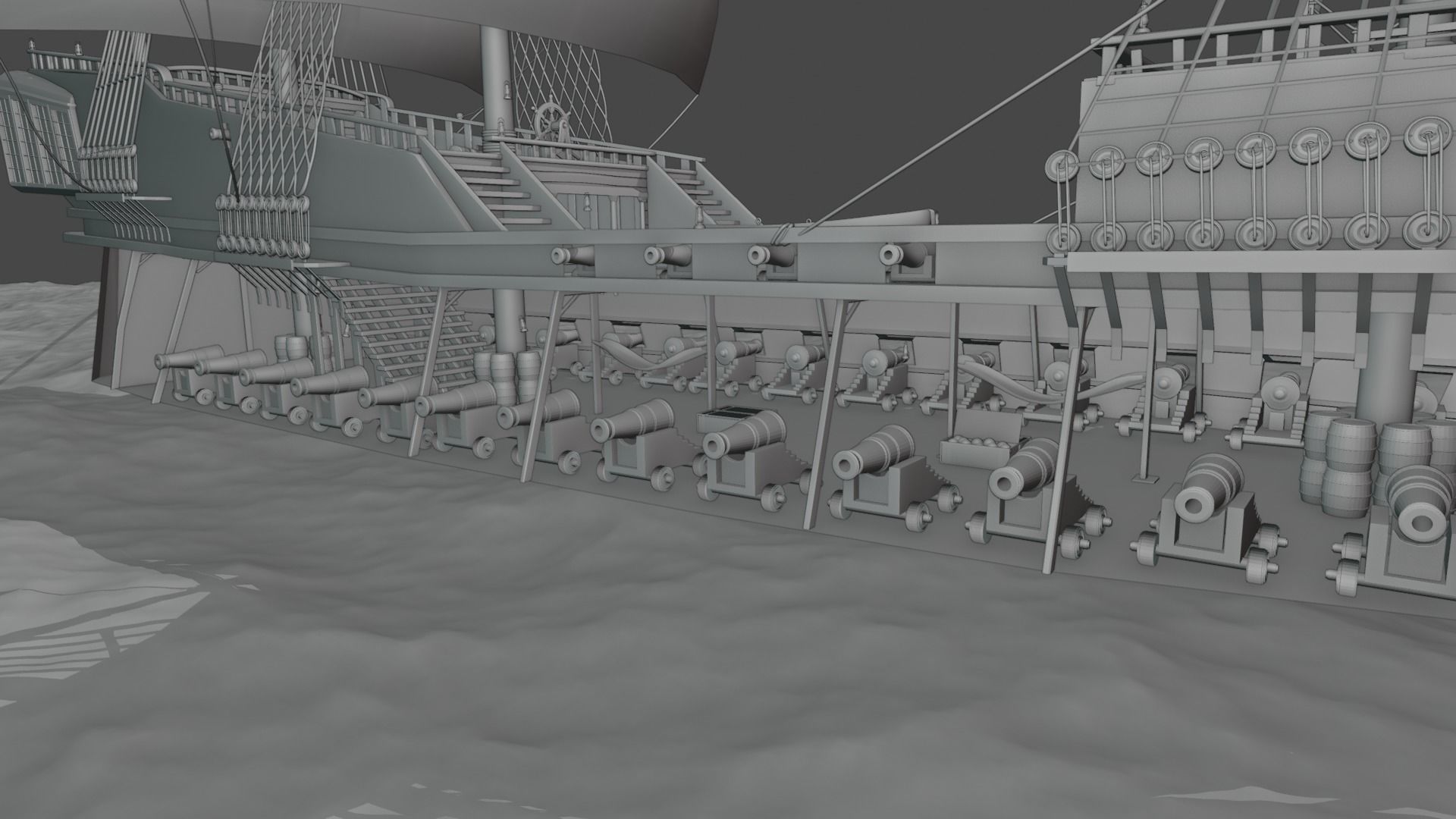 Pirates of the Caribbean game ship model 3D model 3D model_17