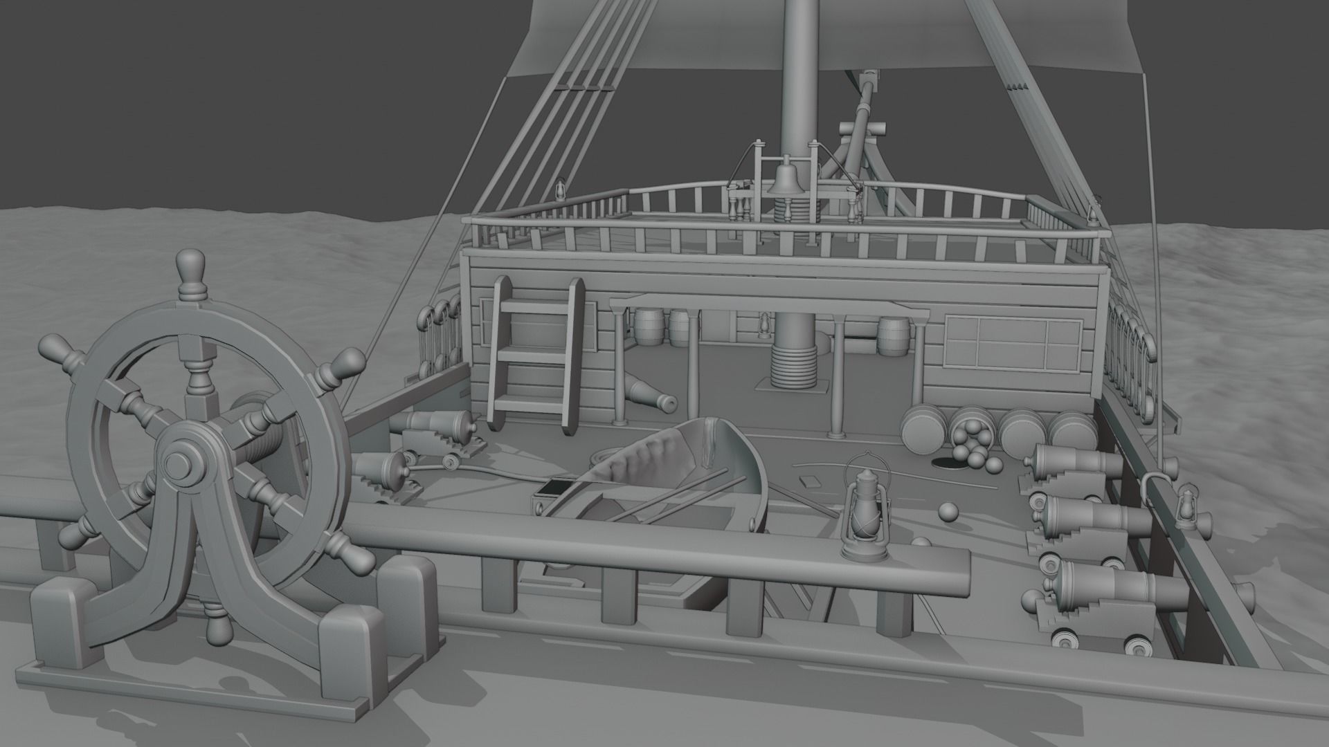 Pirates of the Caribbean game ship model 3D model 3D model_1