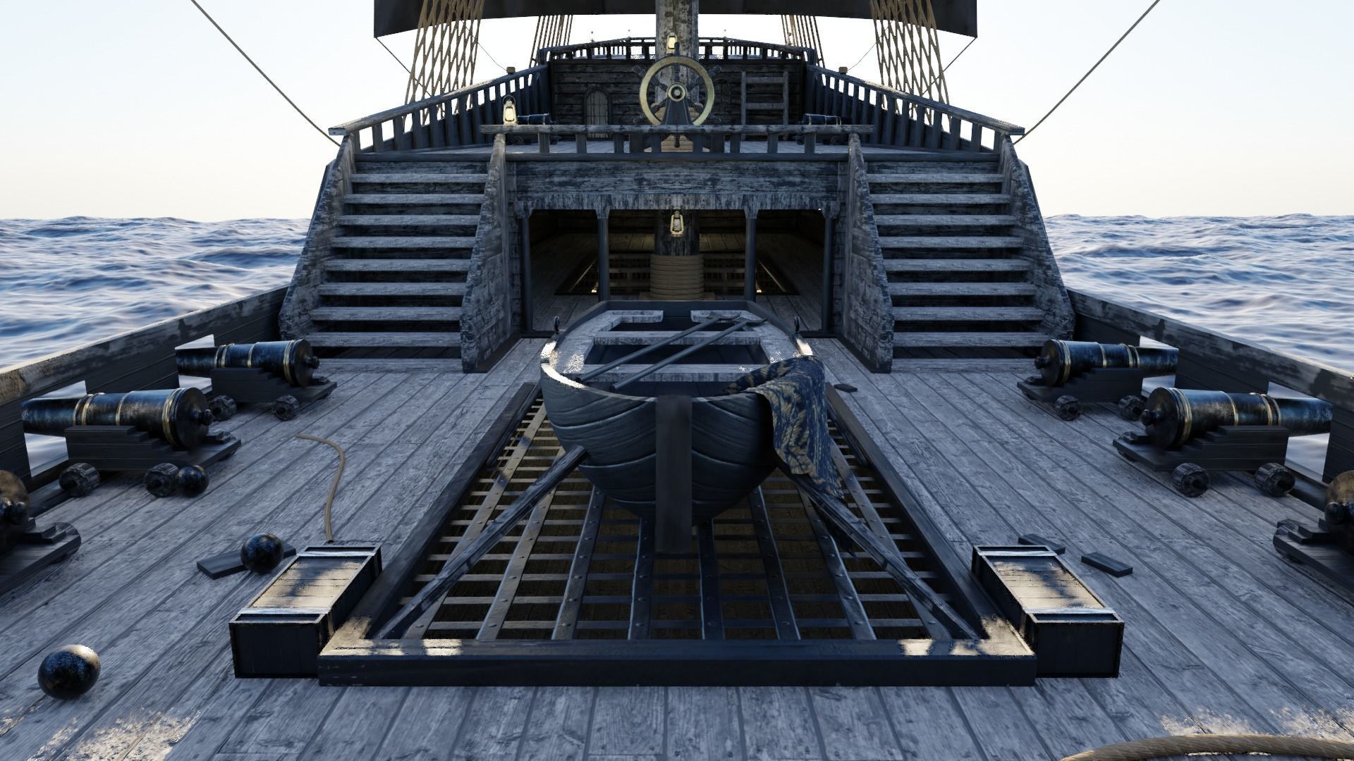 Pirates of the Caribbean game ship model 3D model 3D model_8