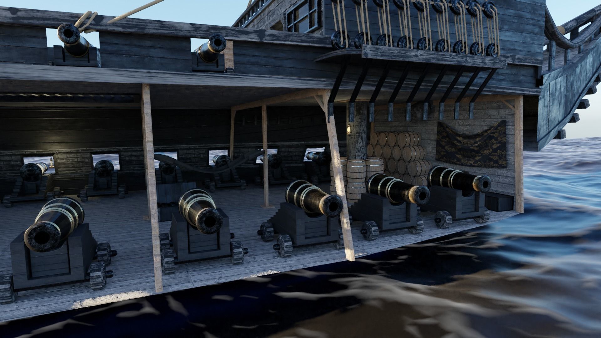 Pirates of the Caribbean game ship model 3D model 3D model_18