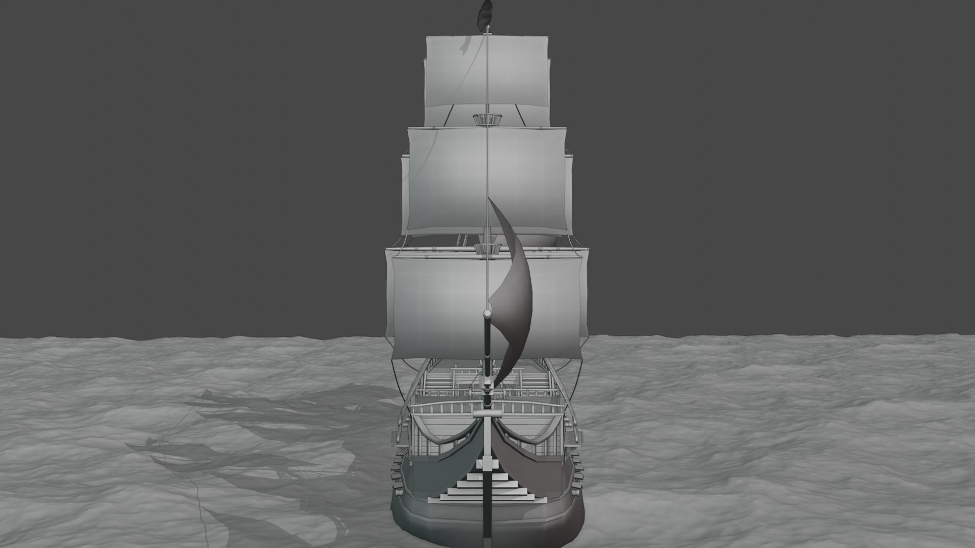 Pirates of the Caribbean game ship model 3D model 3D model_3