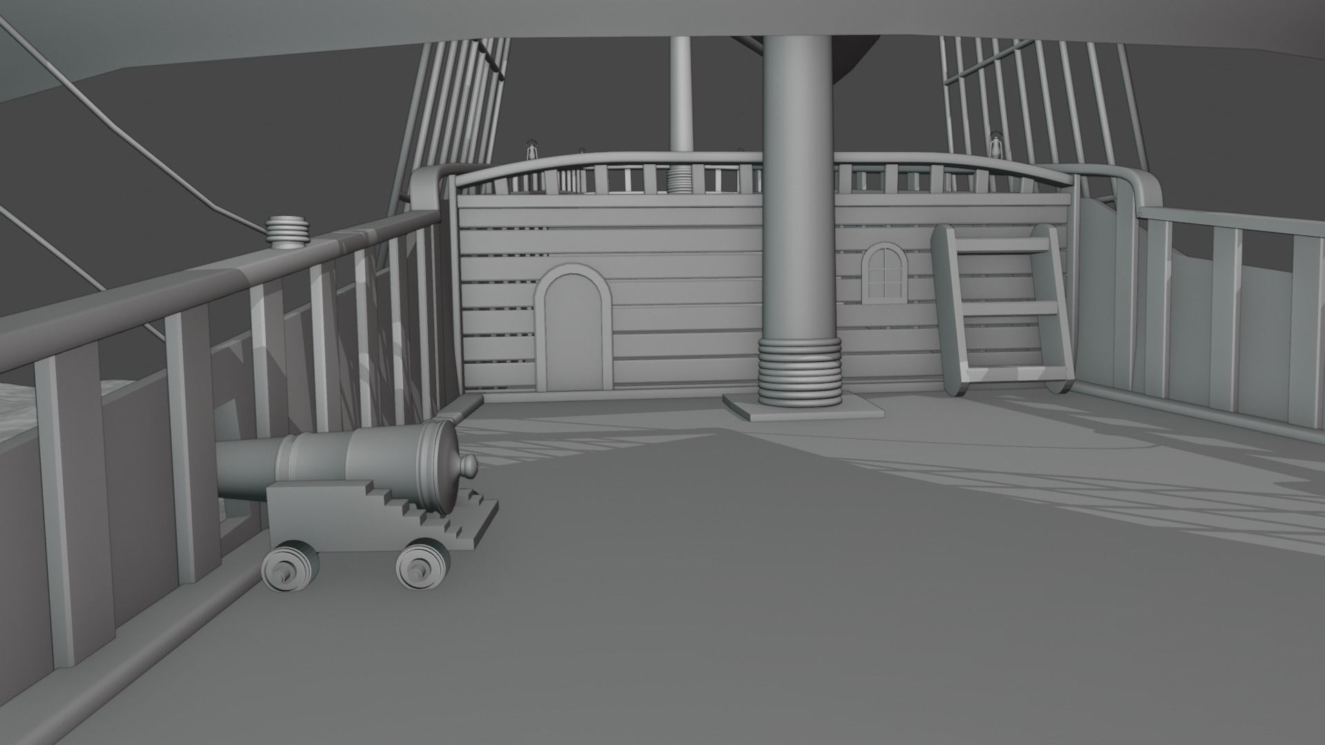 Pirates of the Caribbean game ship model 3D model 3D model_21