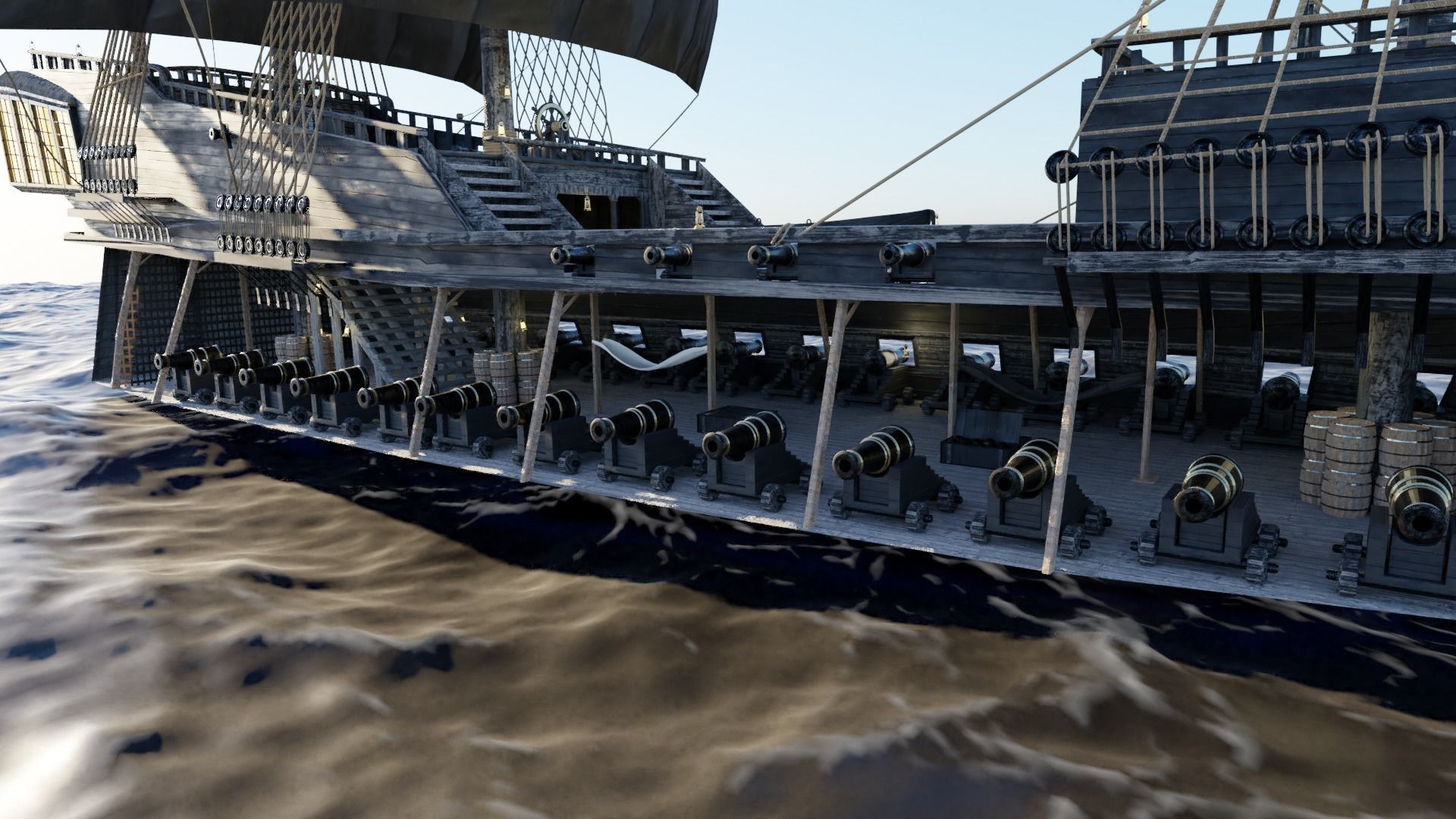 Pirates of the Caribbean game ship model 3D model 3D model_16