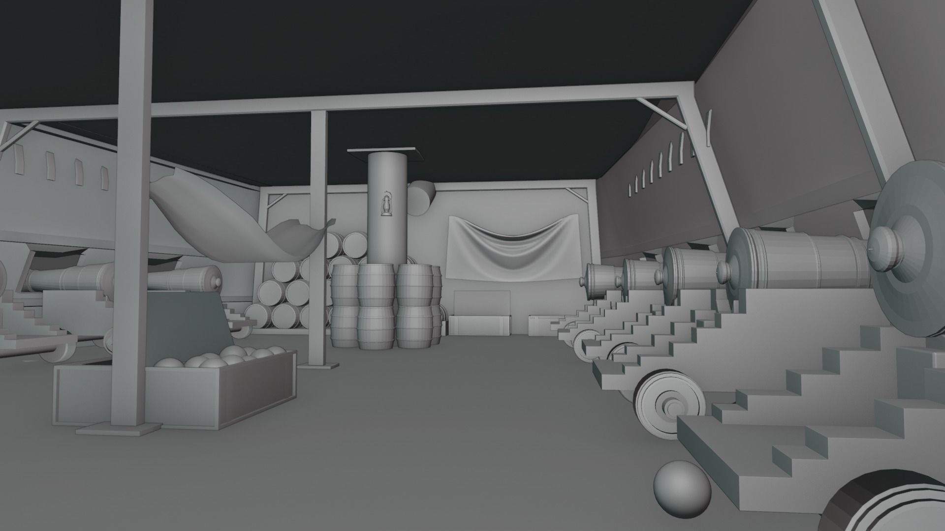 Pirates of the Caribbean game ship model 3D model 3D model_13