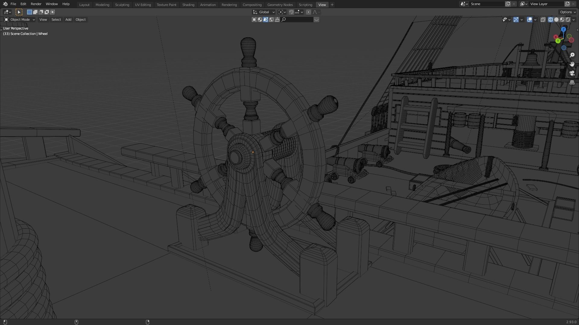 Pirates of the Caribbean game ship model 3D model 3D model_25