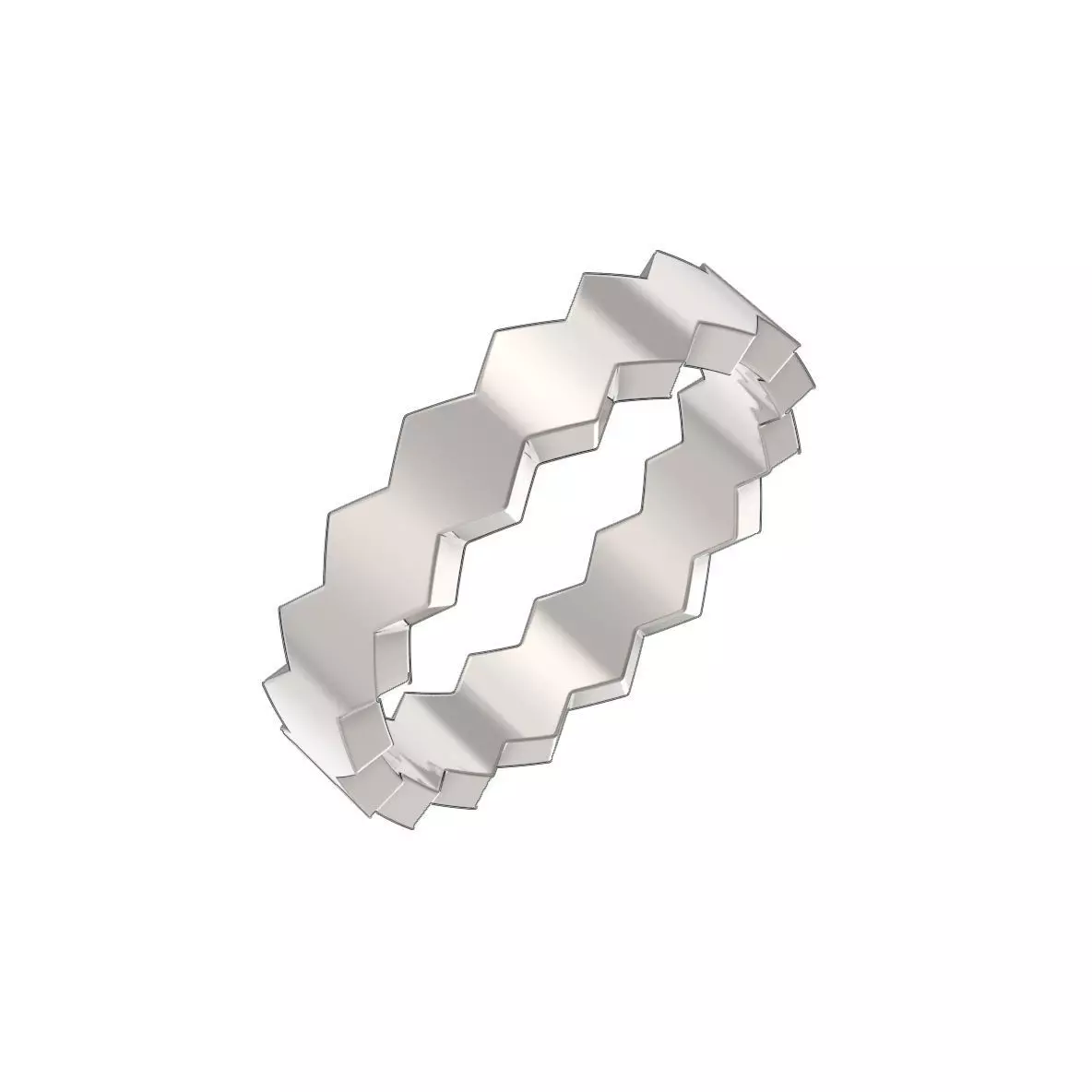 U037-01 Honeycomb ring 3D print model_0