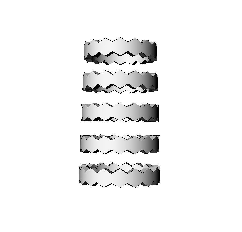 U037-01 Honeycomb ring 3D print model_1