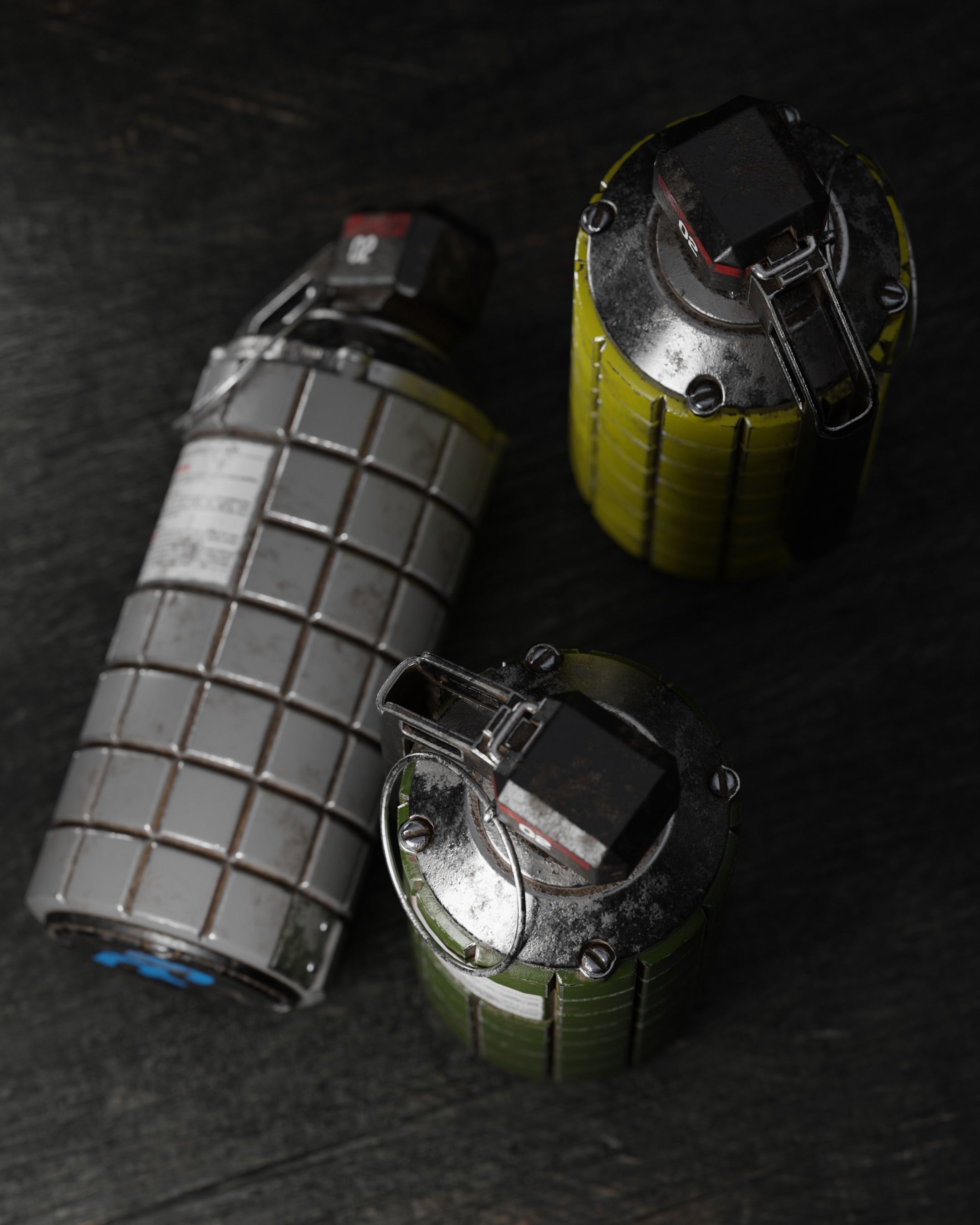 ZZ Grenade 02 Low-poly 3D model_4