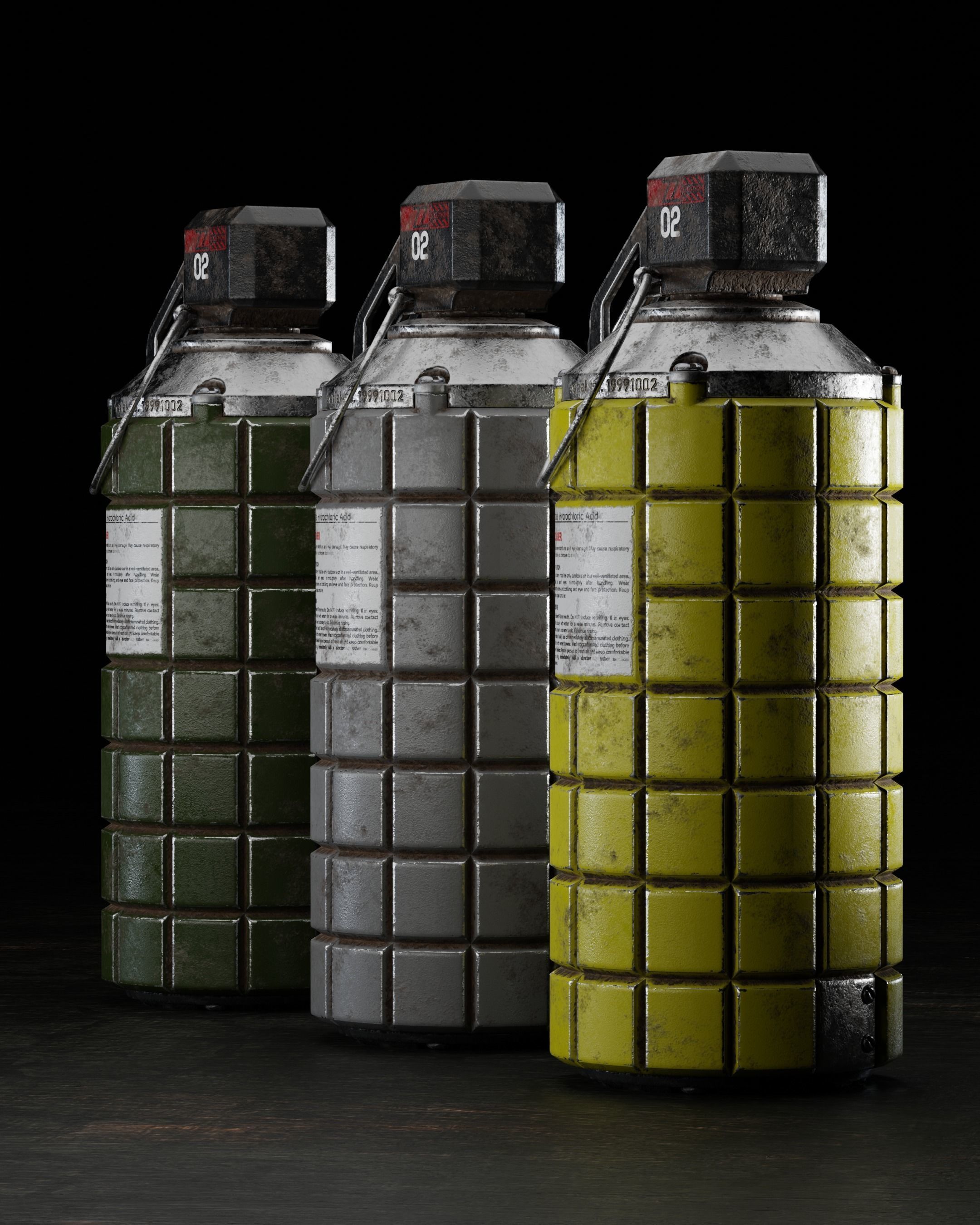 ZZ Grenade 02 Low-poly 3D model_7
