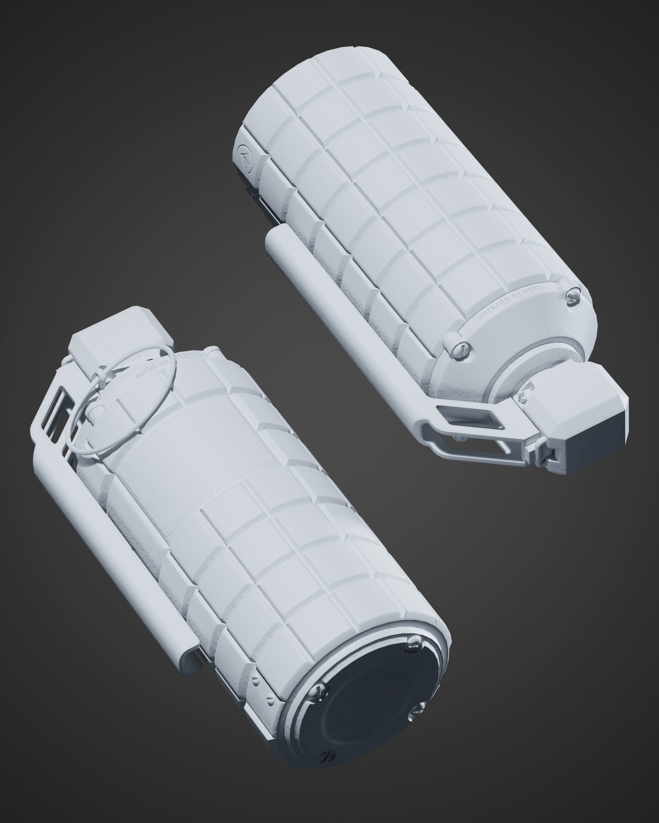 ZZ Grenade 02 Low-poly 3D model_12