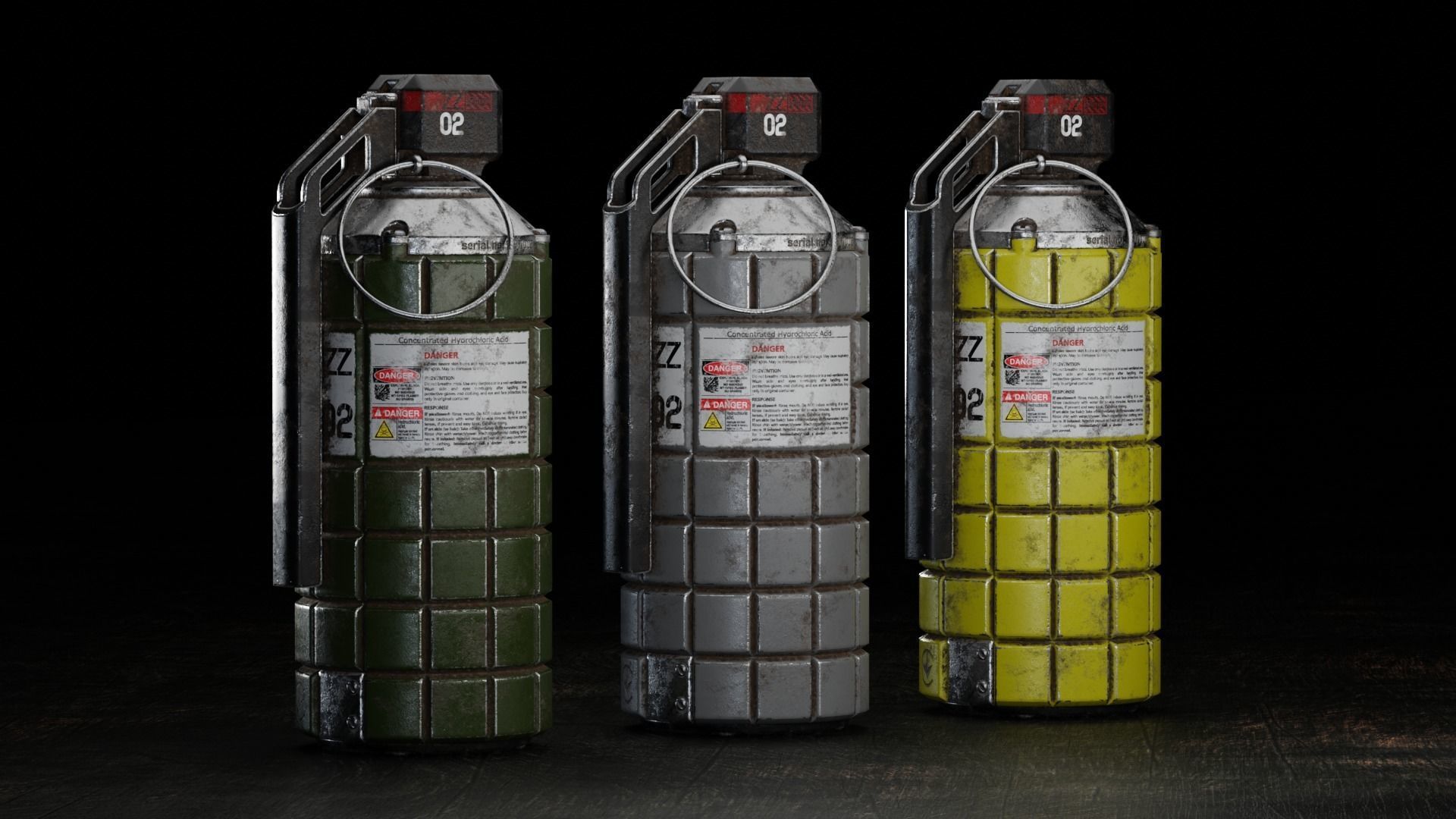 ZZ Grenade 02 Low-poly 3D model_17