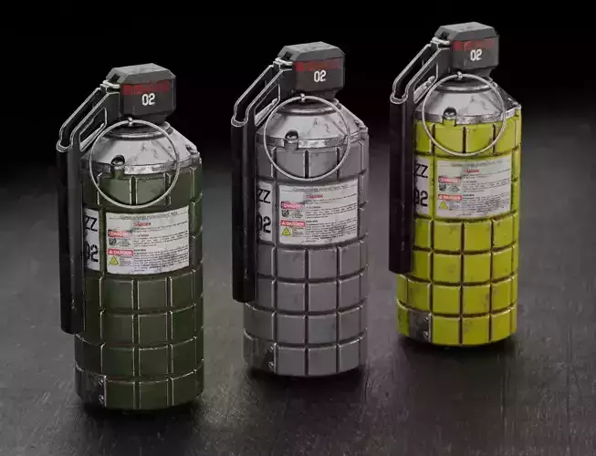 ZZ Grenade 02 Low-poly 3D model