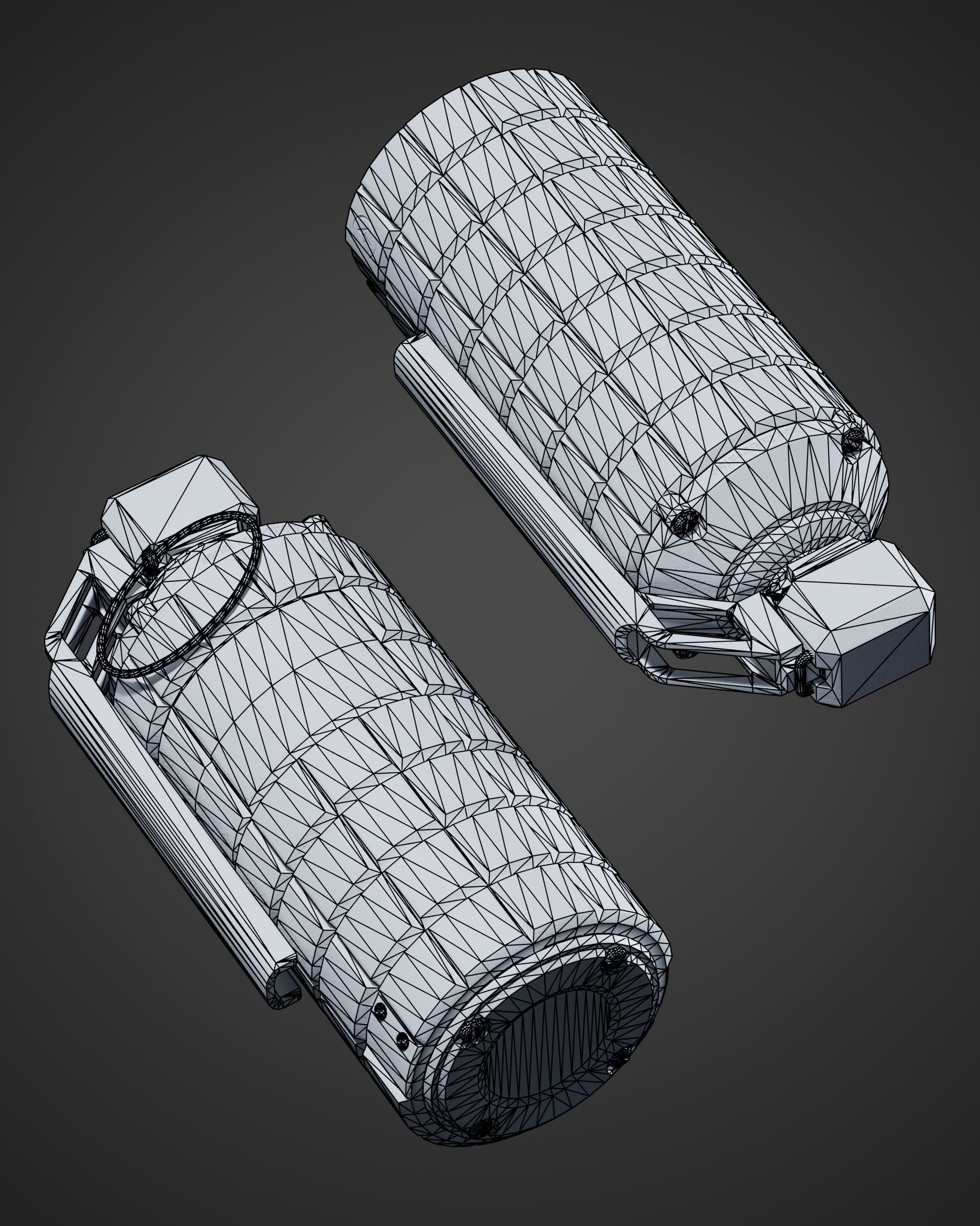 ZZ Grenade 02 Low-poly 3D model_13