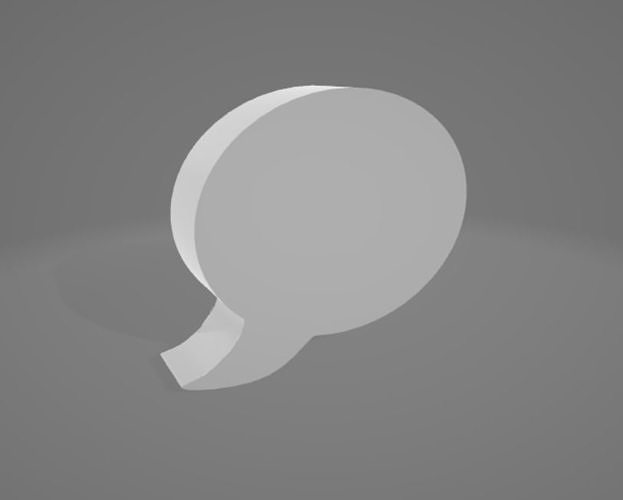 Comment2 speech bubble Free low-poly 3D model