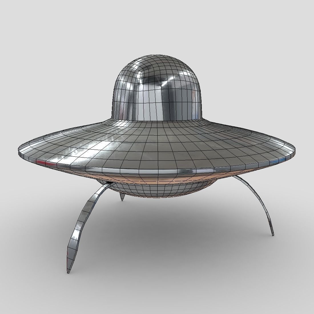 CC0 - UFO Free low-poly 3D model_2