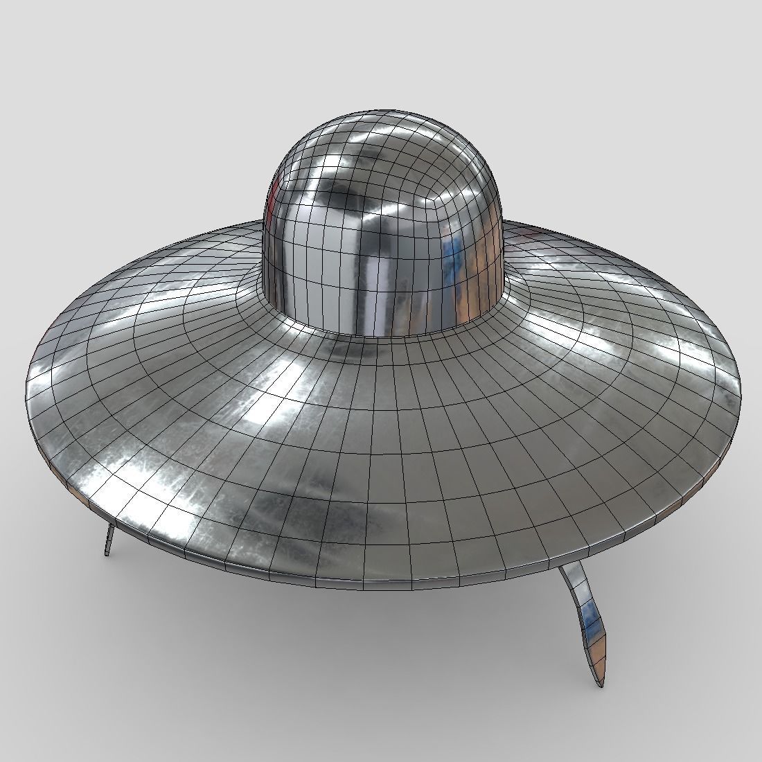 CC0 - UFO Free low-poly 3D model_6