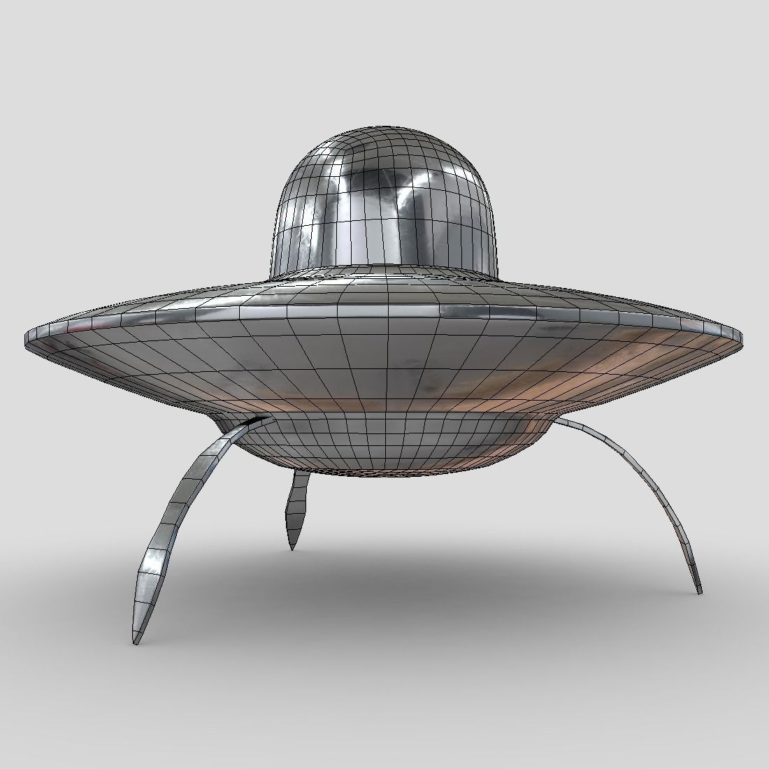 CC0 - UFO Free low-poly 3D model_4