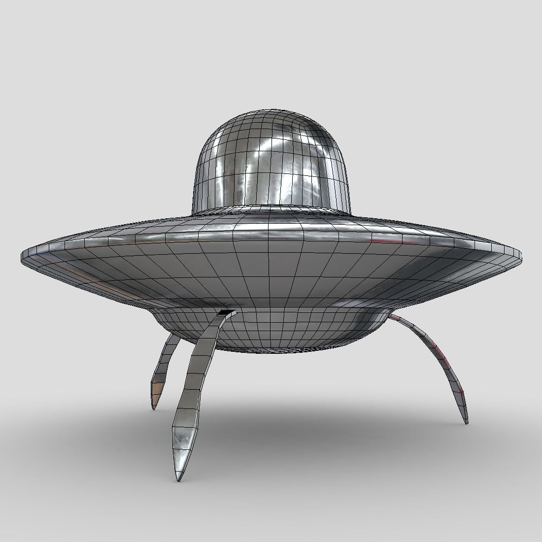 CC0 - UFO Free low-poly 3D model_12