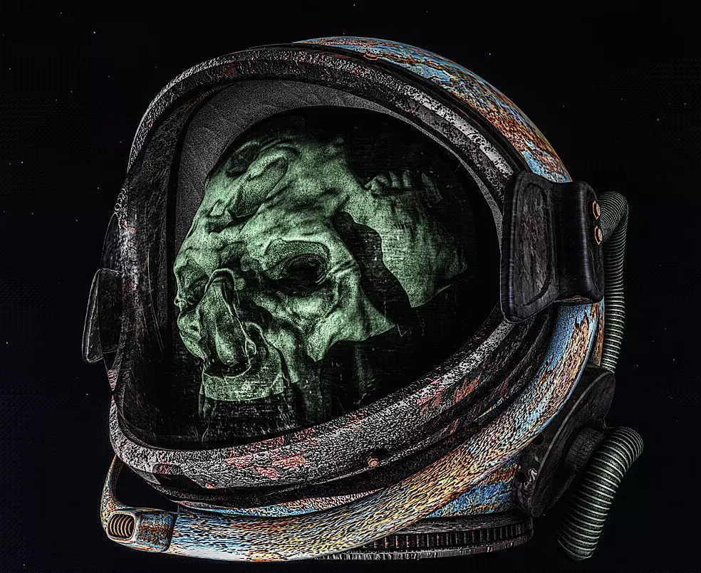 Rotten Space Helmet Free 3D model_0