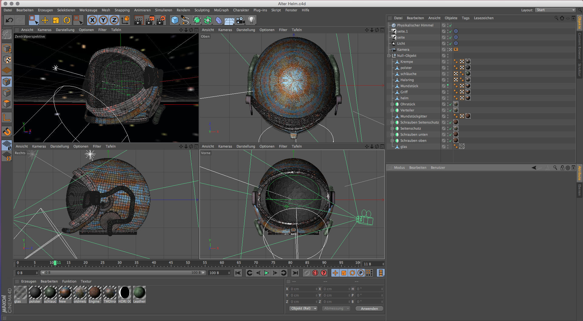 Rotten Space Helmet Free 3D model_1