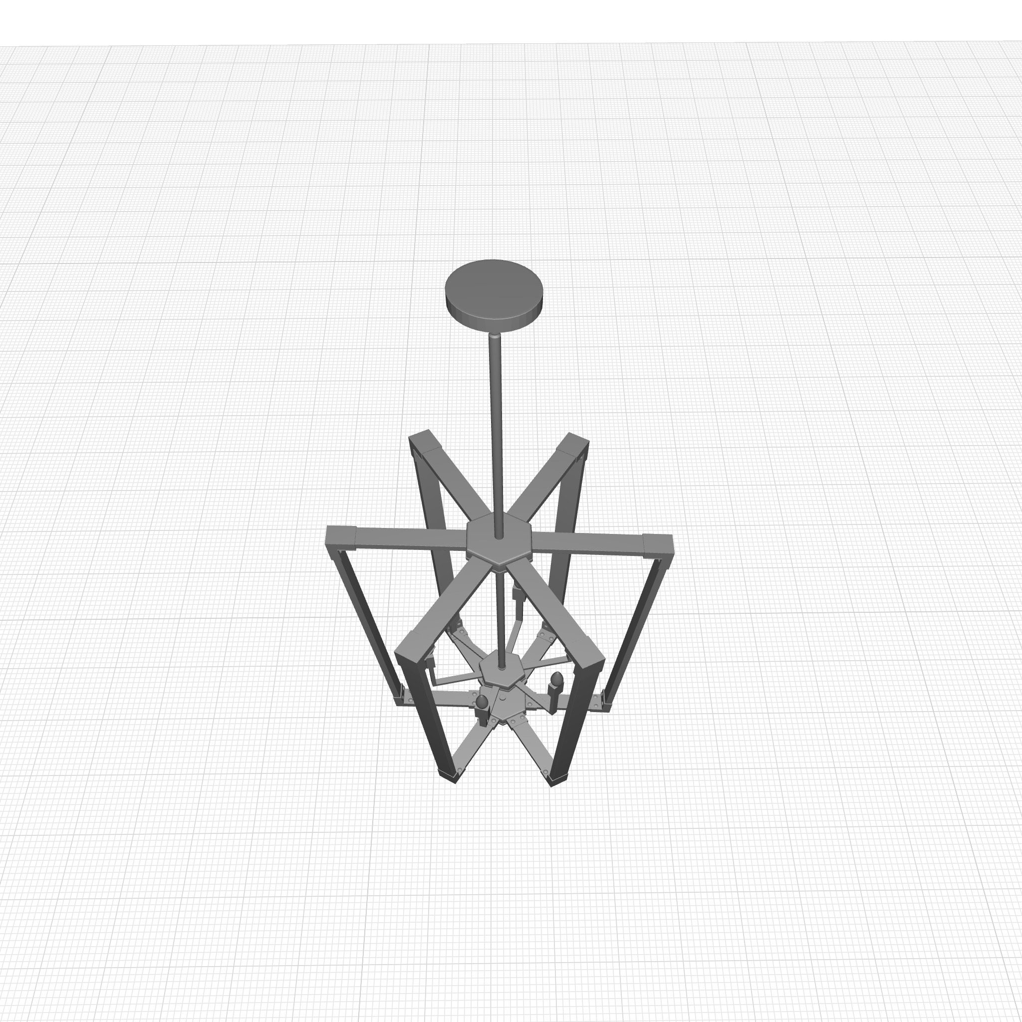 Caenada Light Candle Chandelier 3D model_2