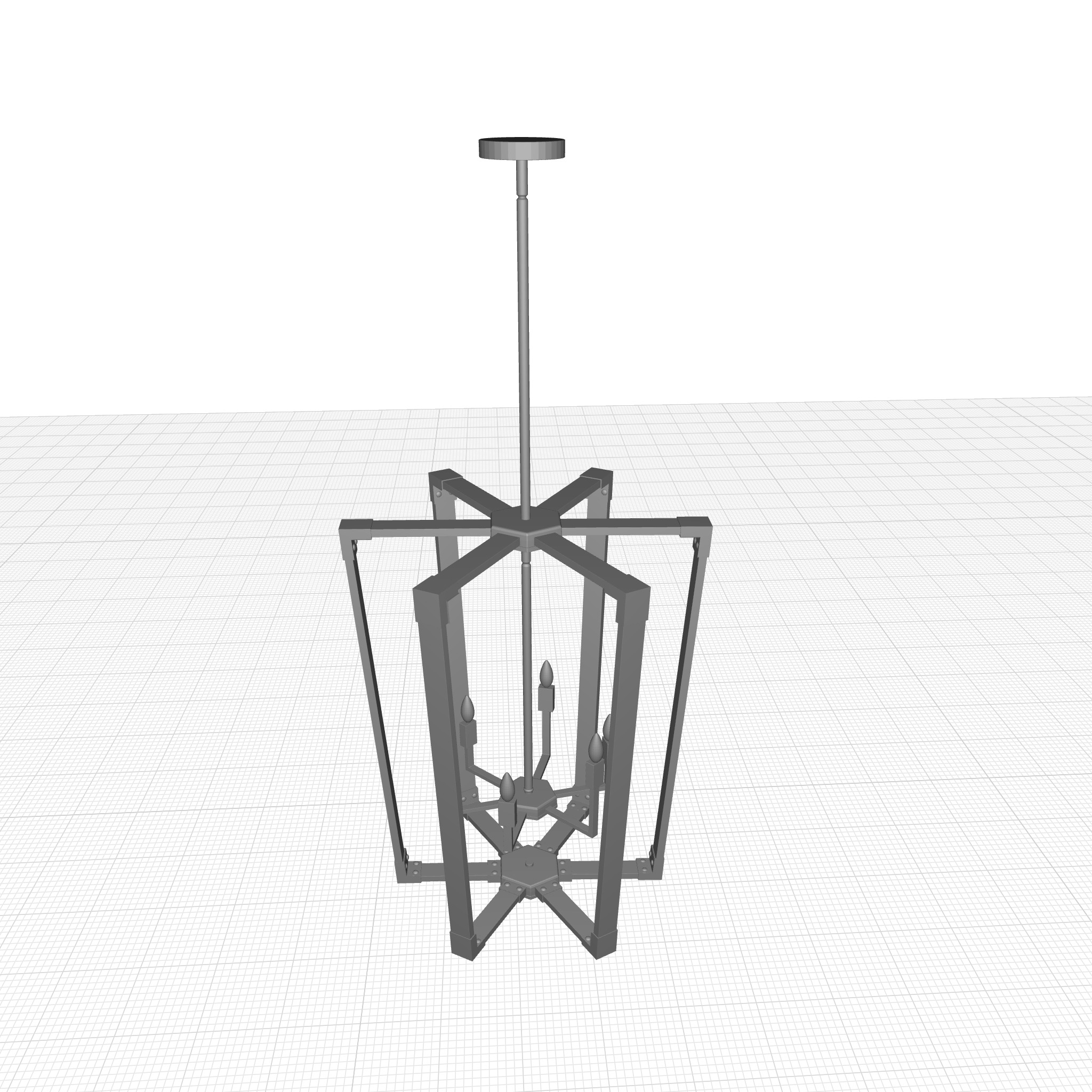 Caenada Light Candle Chandelier 3D model_1