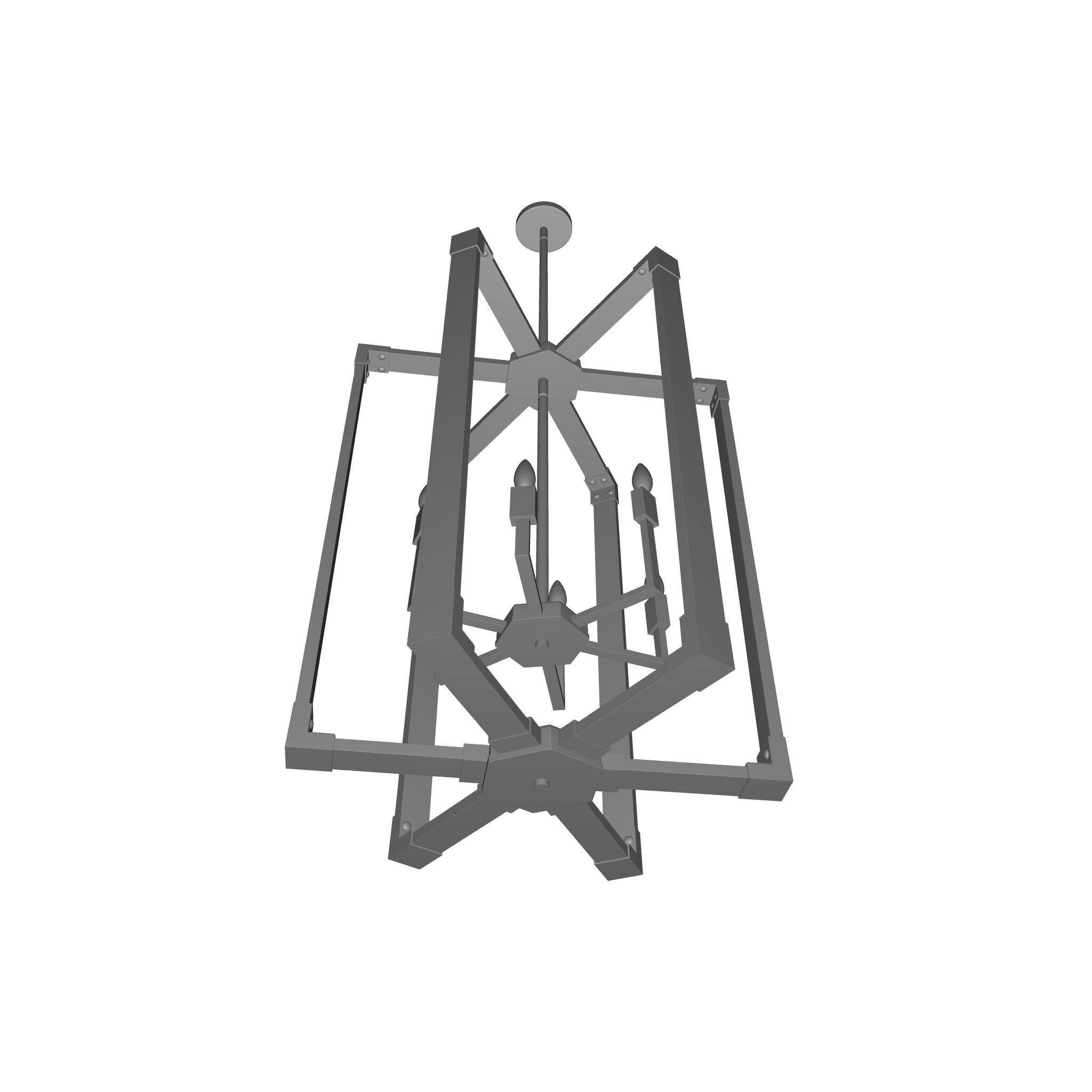 Caenada Light Candle Chandelier 3D model_5