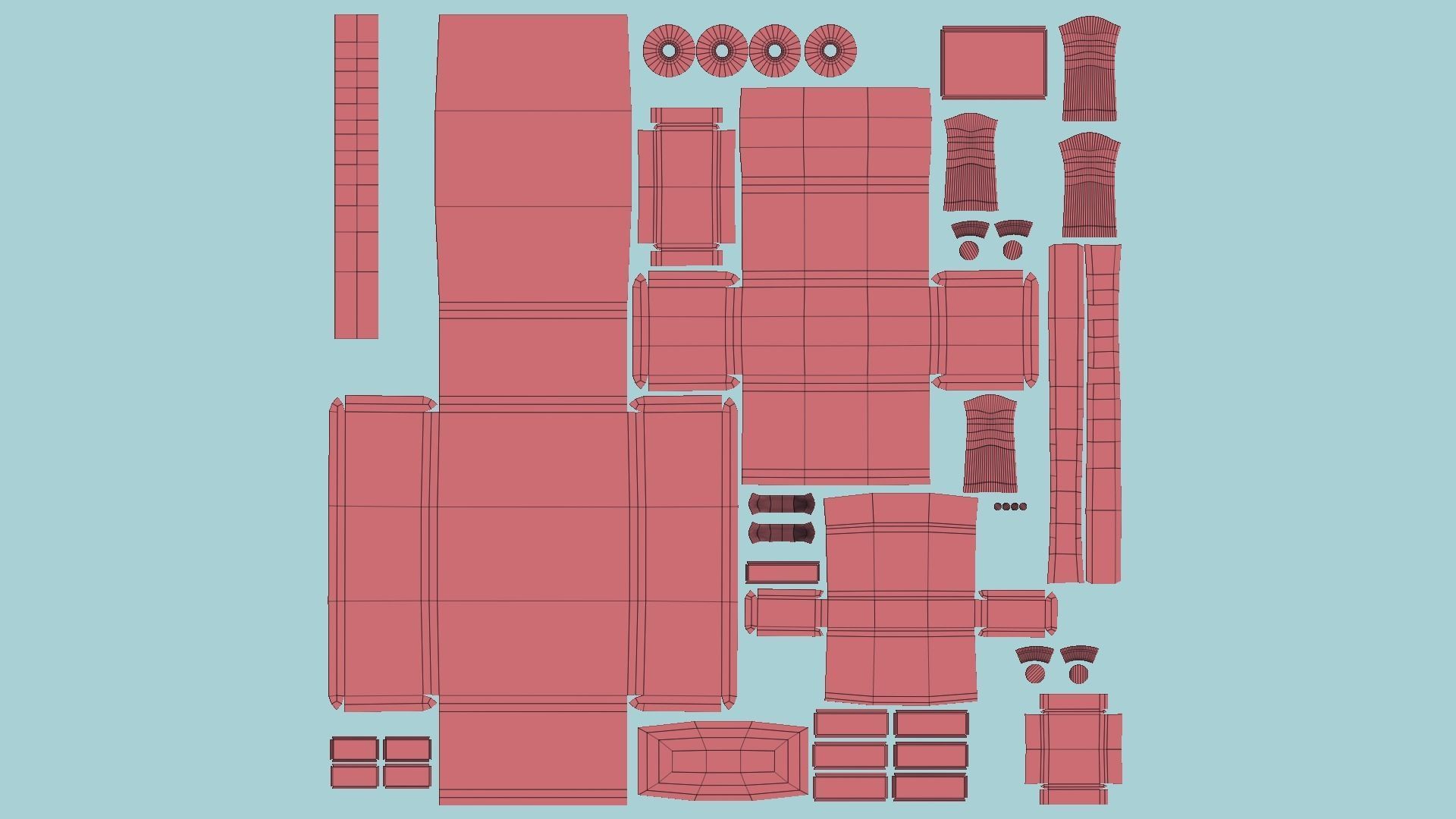 Astronaut Backpack 01 - USA - Character Design Fashion Low-poly 3D model_10