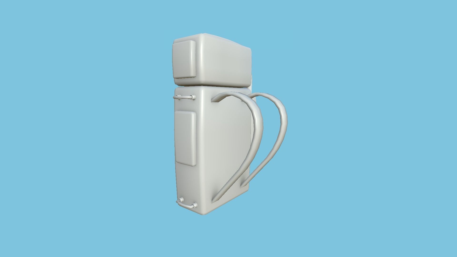 Astronaut Backpack 02 - China Red - Character Design Fashion Low-poly 3D model_13