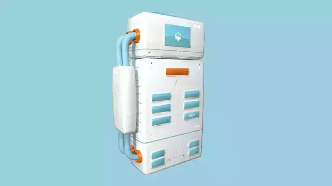 Astronaut Backpack 04 - White Blue - Character Design Fashion