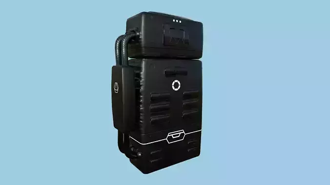 Astronaut Backpack 05 - Full Black - Character Design Fashion