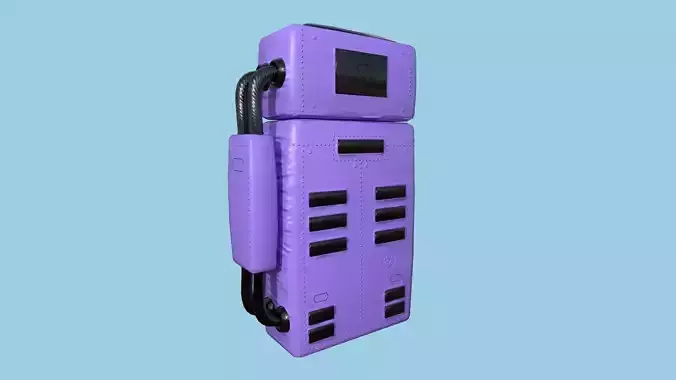 Astronaut Backpack 07 - Purple Black - Character Design Fashion