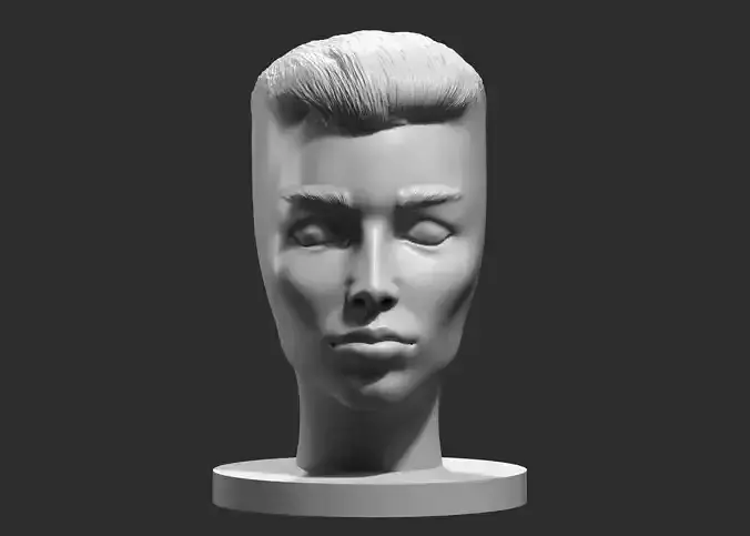 human woman head modern sculpture 3d print model 110