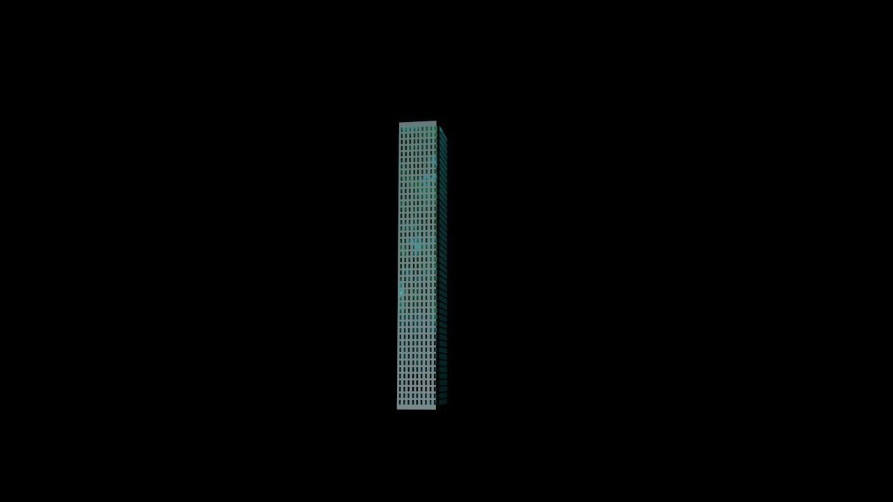 Sci fi Building 3D model_2