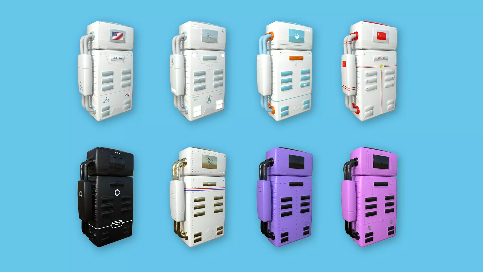 08 Astronaut Backpack Collection - Character Design Fashion _0