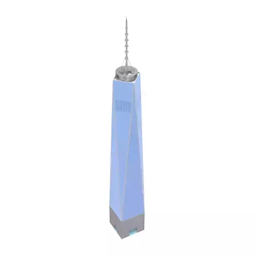 3D 1 world trade center - freedom tower Low-poly 3D model