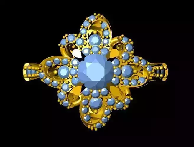 DiamondRing gold ring with stones