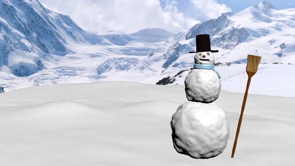 Snowman in blender 3d cgtrader