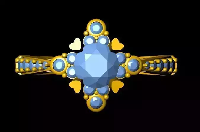 DiamondRing gold ring with stones