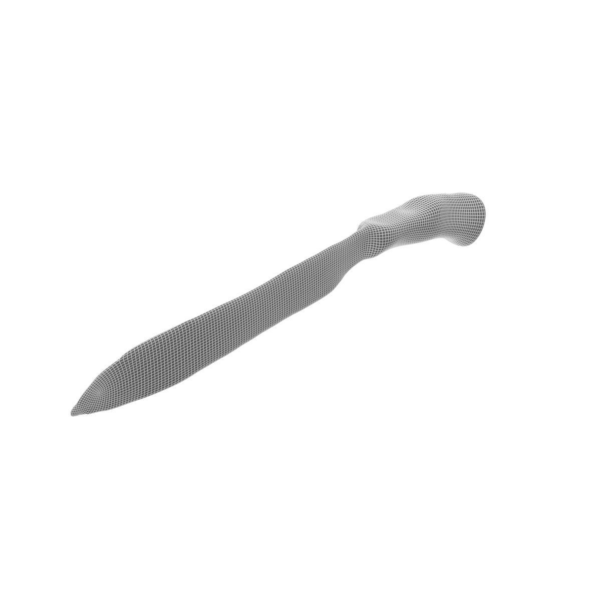 Weathered Steak Knife 1 Low-poly 3D model_3