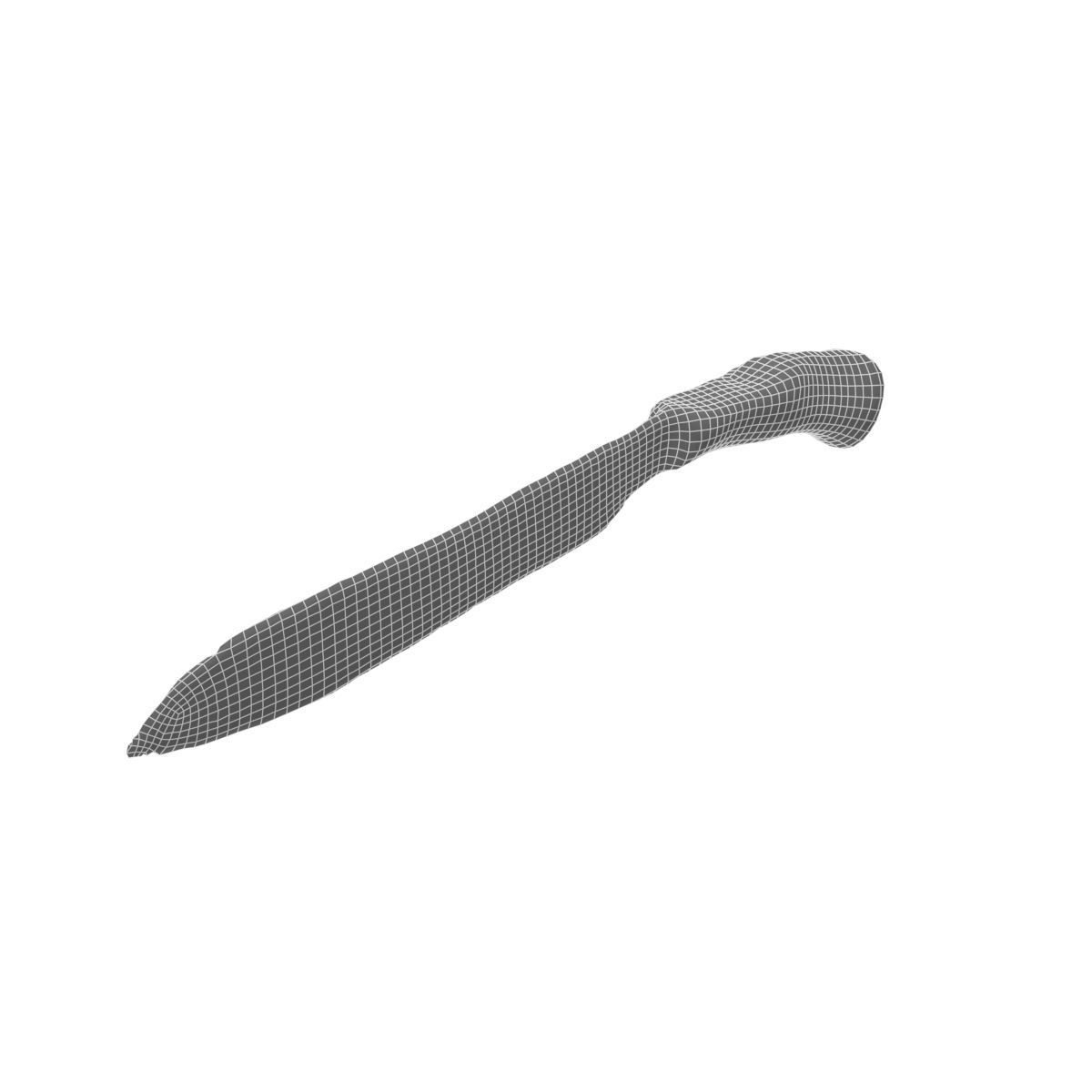 Weathered Steak Knife 1 Low-poly 3D model_2
