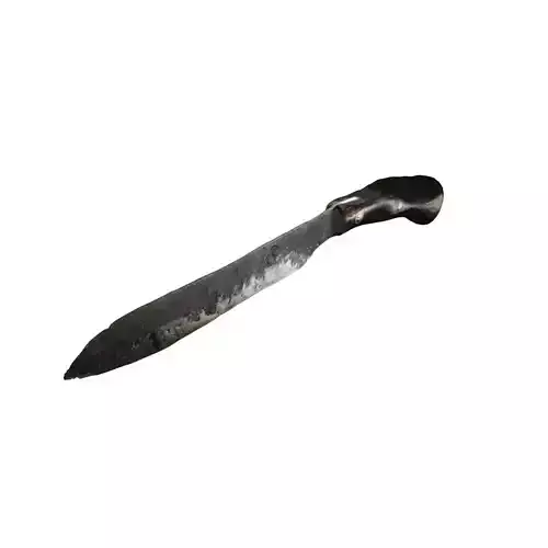 Weathered Steak Knife 1 Low-poly 3D model