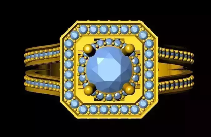 DiamondRing gold ring with stones