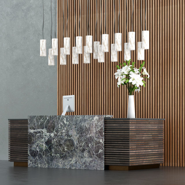 Reception 1 modern desk 3D model_1