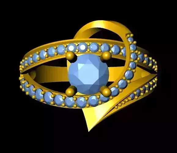 DiamondRing gold ring with stones