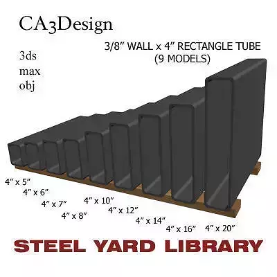3 8in Wall x4in Rectangle Tube